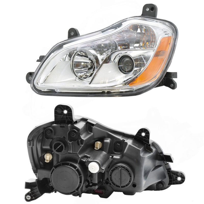 Phares chromés compatibles avec la paire d'ampoules incluses Kenworth T680 2013-2021