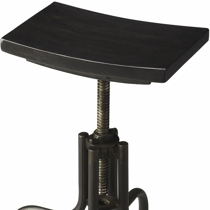 Tabouret tournant en bois récupéré