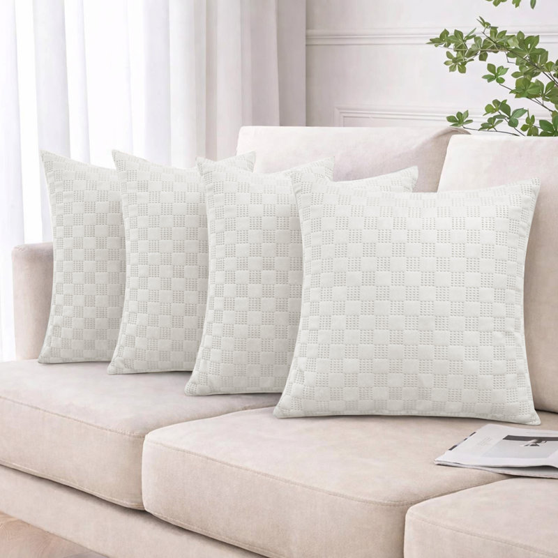 Square Throw Cushion Pad, White