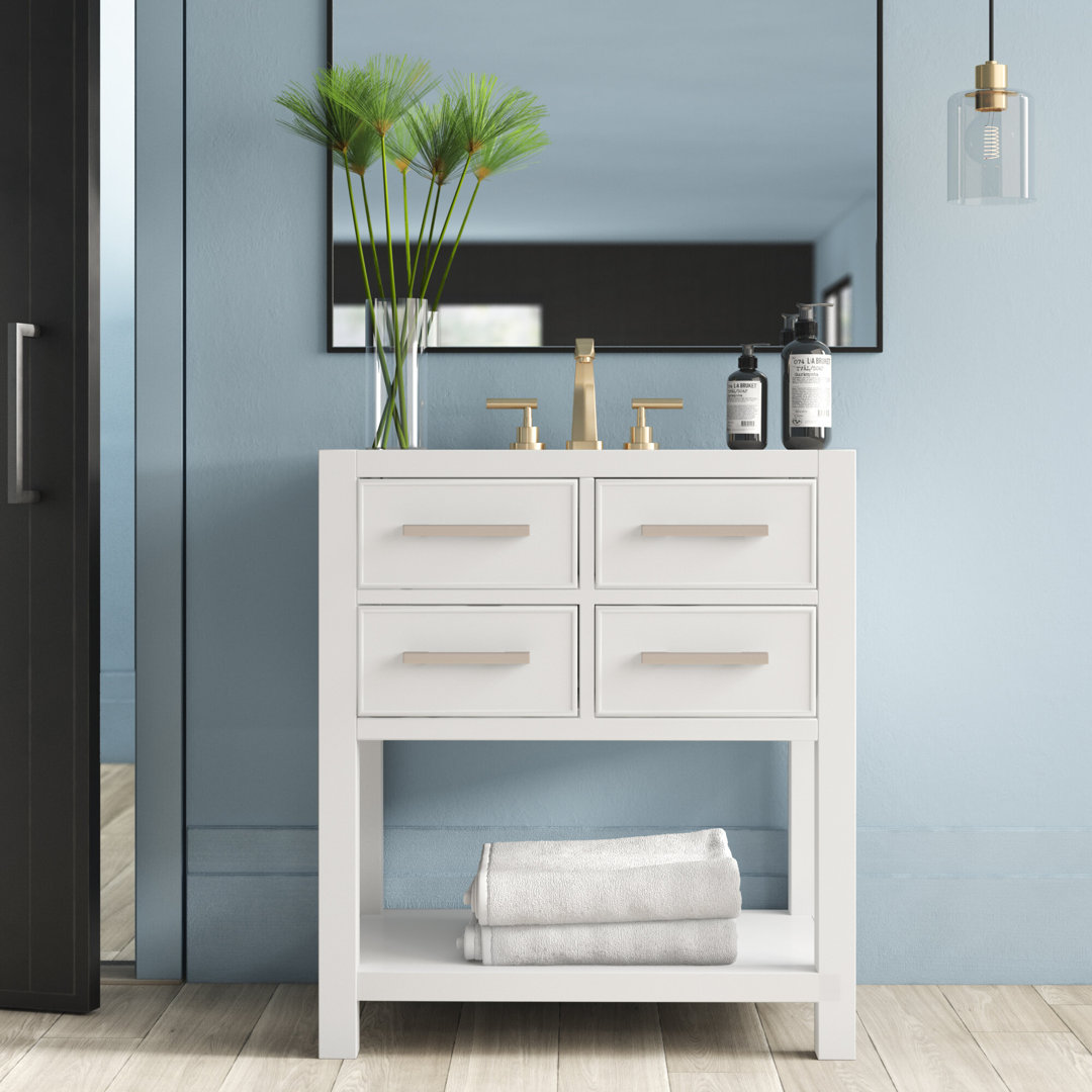 Brooks 30" Single Bathroom Vanity Base Only Latitude Run® Base 