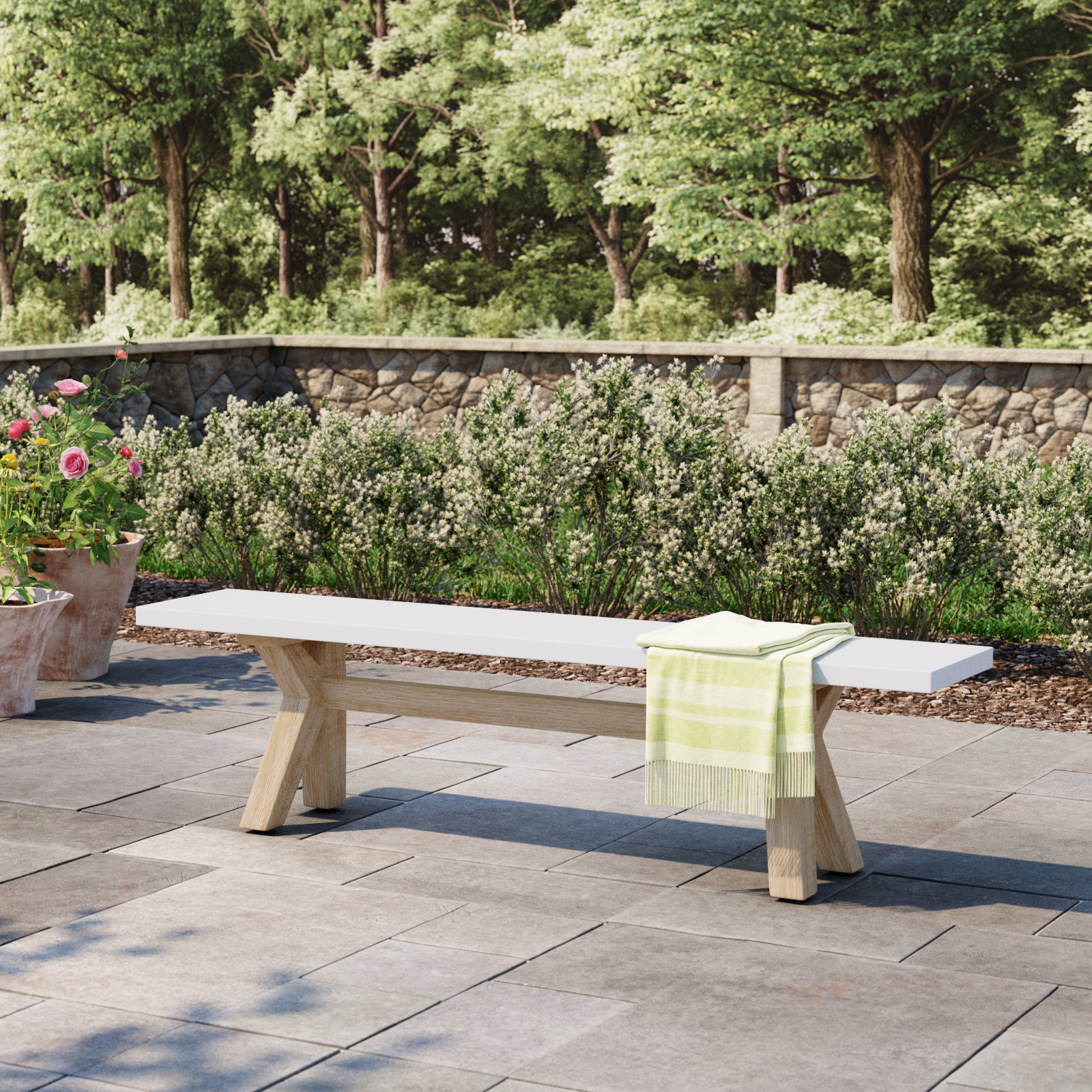 Fleur Eucalyptus Outdoor Picnic Bench