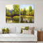 Beautiful Summer River Green Landscape I - Ensemble d'art campagnard de 2 pièces-1389709307