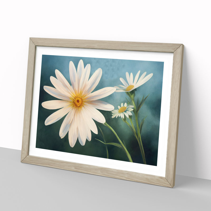 Extraordinary Daisy Flowers - Framed Print, 46cm H x 64cm W x 2cm D, Oak Framed
