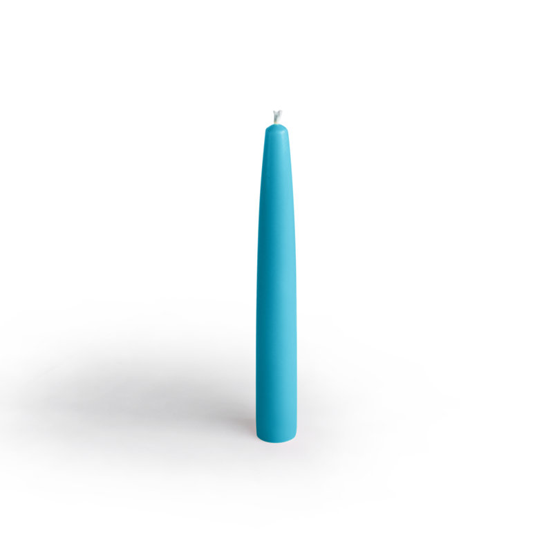 Unscented Taper Candle, 6" H, Turquoise