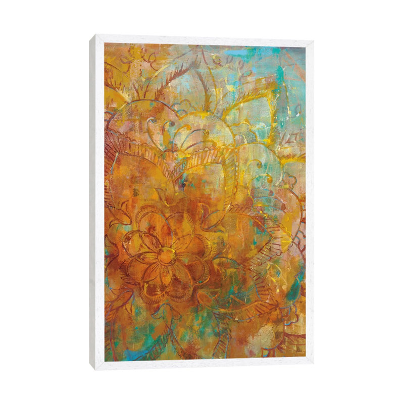 Bohemian Abstract Bright I by Danhui Nai - Print on Canvas, White Framed, 152.5 cm H x 101.5 cm W