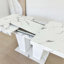 Table de salle à manger extensible pour 6 à 10 personnes avec base piédestal