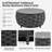 Round Outdoor Coffee Table With Marble Pattern Sintered Stone Tabletop-622396089