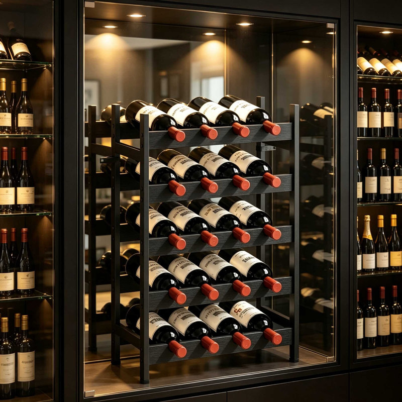 Wine Bottle Rack Black