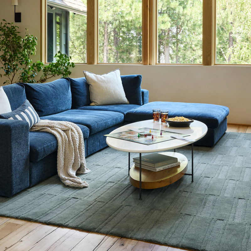  Tapis en laine à carreaux Starke, Rectangle 9 pi 6 po x 13 pi 6 po