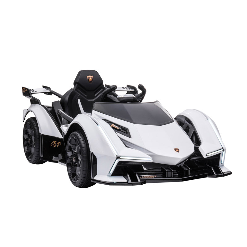 Electric Ride-on Car Aosom Battery Powered Ride On with Remote Control, White