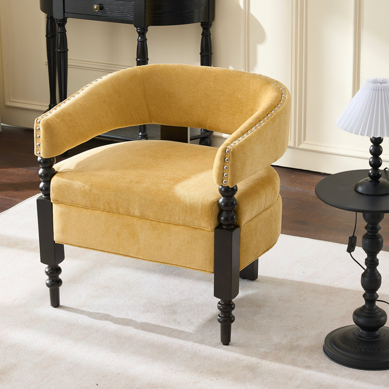 Fauteuil Barrel, Jaune