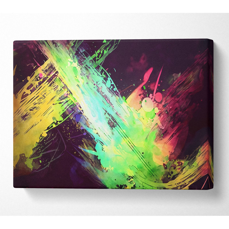 Colourful Light Bubbles - Wrapped Canvas Print, 50.8cm H x 81.3cm W x 10cm D