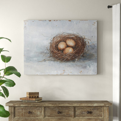 «Rustic Bird Nest II» par Ethan Harper, reproduction d'art sur toile tendue