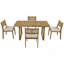 Ensemble de table et chaises d'extérieur en bois d'acacia, coussins épais-226697326