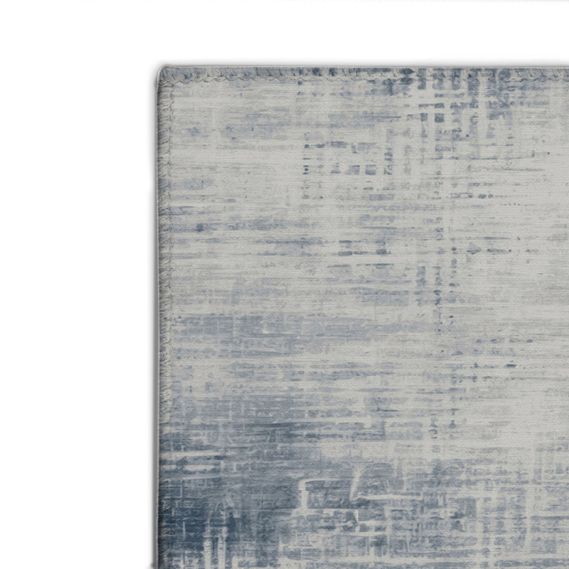 Abstract Gray Indoor and Outdoor Area Rug, Rectangle 2' x 3'