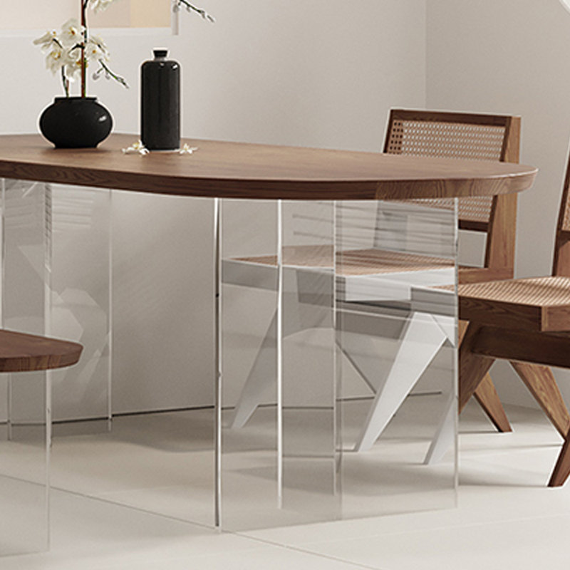 Ensemble de table de salle à manger Modern Creative, Brun, Brun / Beige, H 29,52 po x L 62,99 po x l 27,55 po