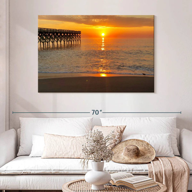 Aletra Wrightsville Beach au coucher du soleil, H 32 po x l 48 po
