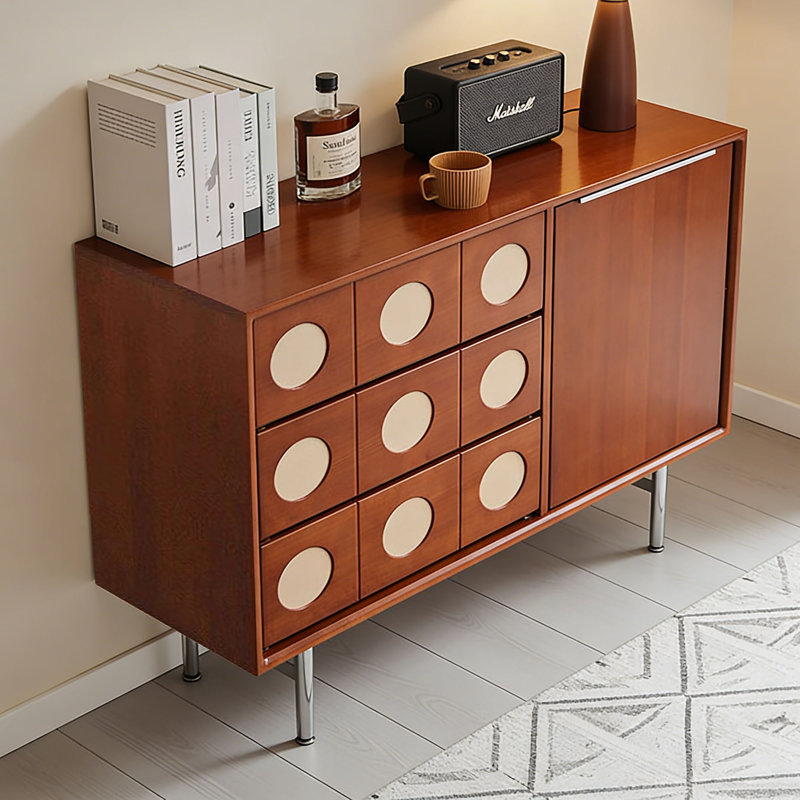 Commode décorative en bois massif, H 31,88 po x l 39,37 po x P 15,74 po