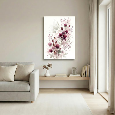 Ensemble de 1 toile murale à motif floral