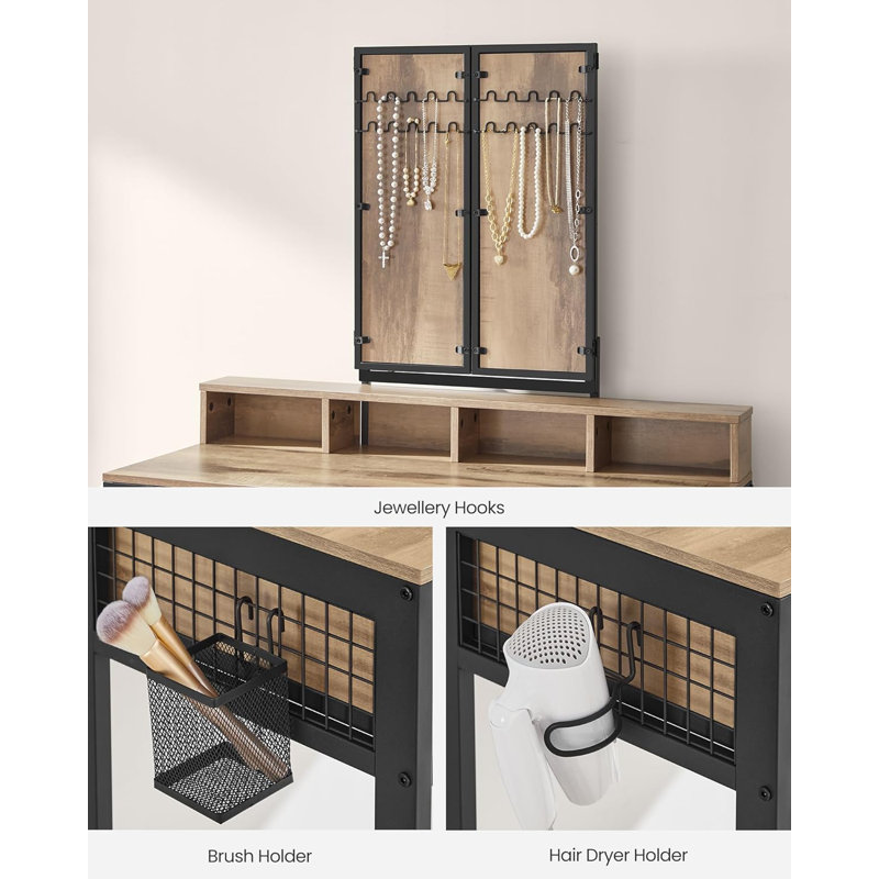 Aliviana Dressing Table with Mirror