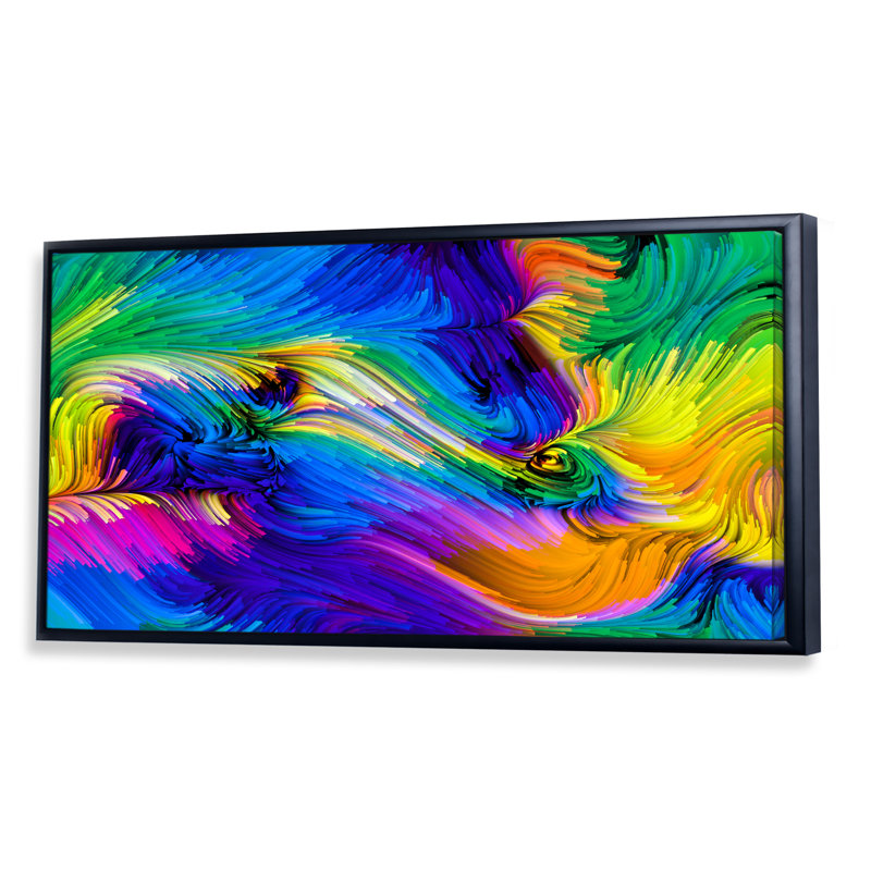 Élégance de la couleur liquide X III - Impression sur toile, Cadre noir, H 8 po x l 12 po x P 1 po