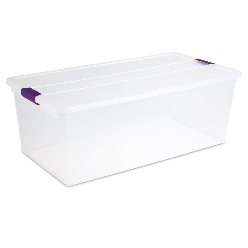Sterilite Clear View Storage Container Tote w/ Latching Lid