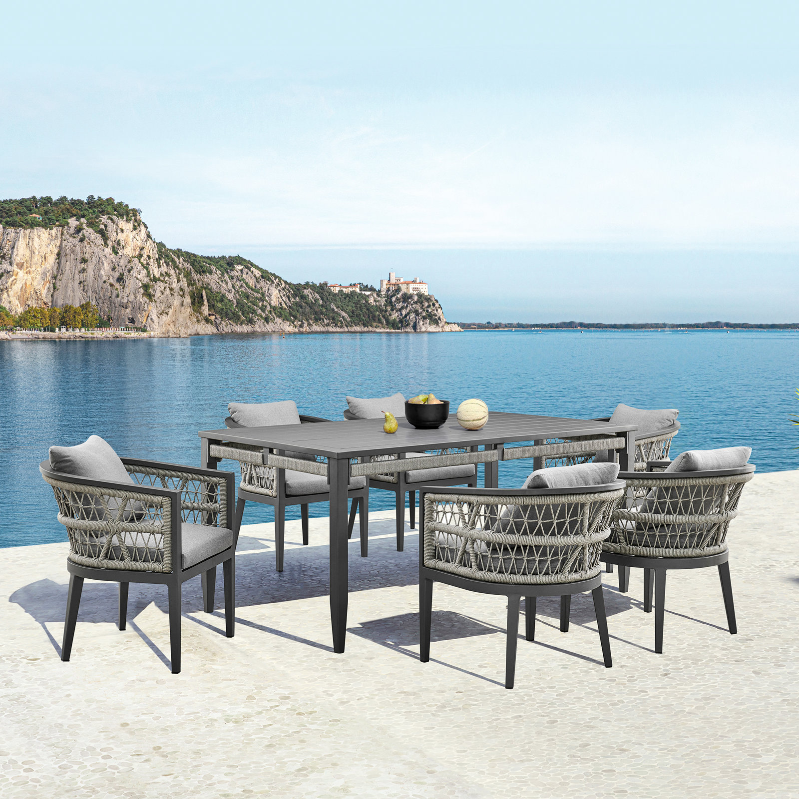 Evalyn 66'' Aluminum Outdoor Dining Table