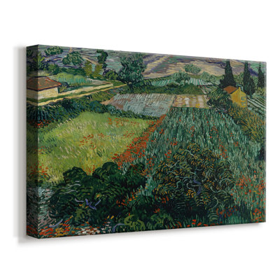 Field with Poppies (Saint-Rémy)-Vincent van Gogh-Gallery Wrapped Canvas-1889