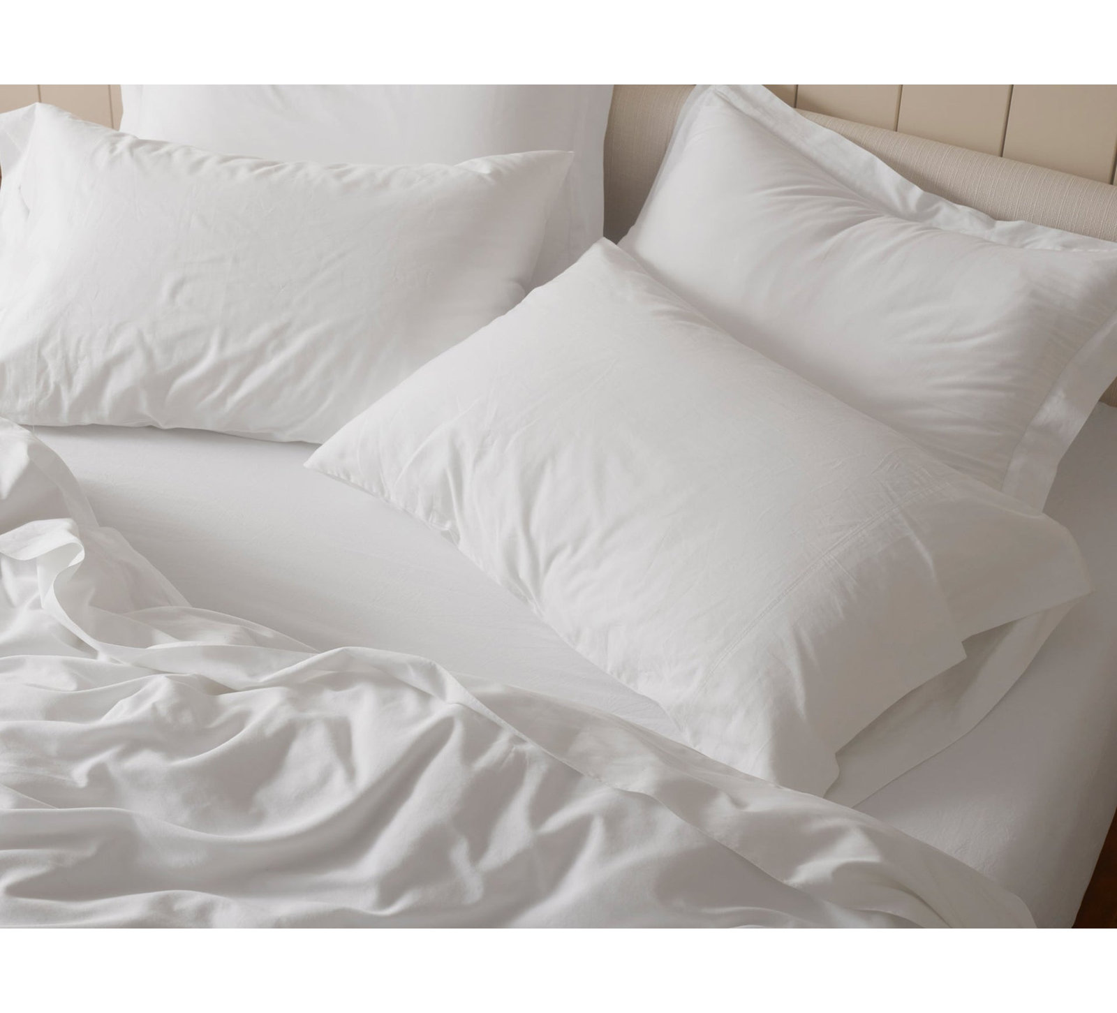 Cloud Soft Organic Sateen Duvet Cover Set, Alpine White, King/Cal King Duvet Cover