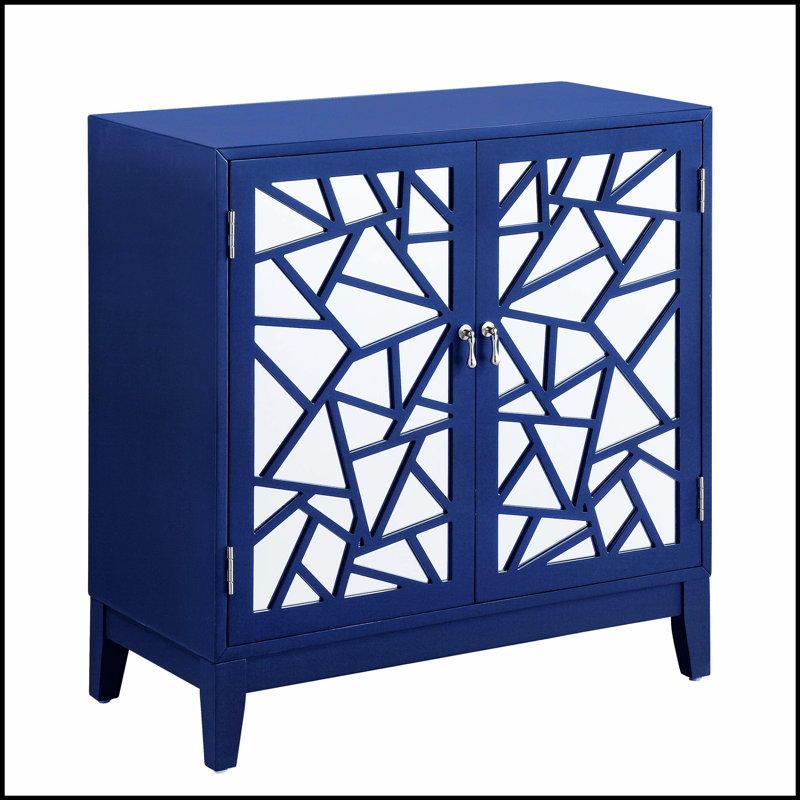 Console Einstein à finition bleue avec rangement spacieux et design épuré, parfaite pour les intérieurs modernes