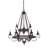 Noble 9-Light Rustic Black Chandelier
