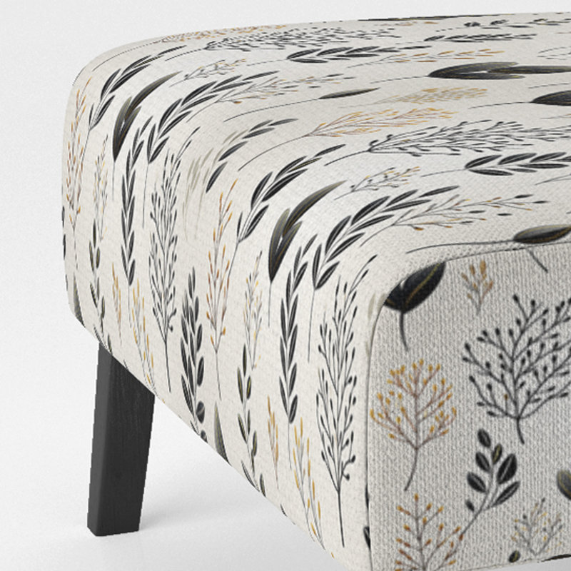 Fauteuil de chambre rembourré Chic Noir Floral Fusion - Cottage