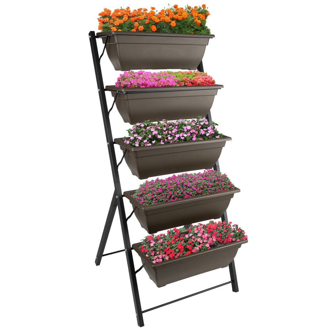 Clymer Raised Garden Beds - 5 Tier Vertical Garden Planter - Planters for Outdoor Plants - Gardening and Greenhouse Accessories by Pure Garden Arlmont & Co.