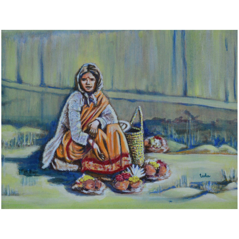 Tordside Vendor - Peinture acrylique | Acrylique sur toile | Par Usha Shantharam