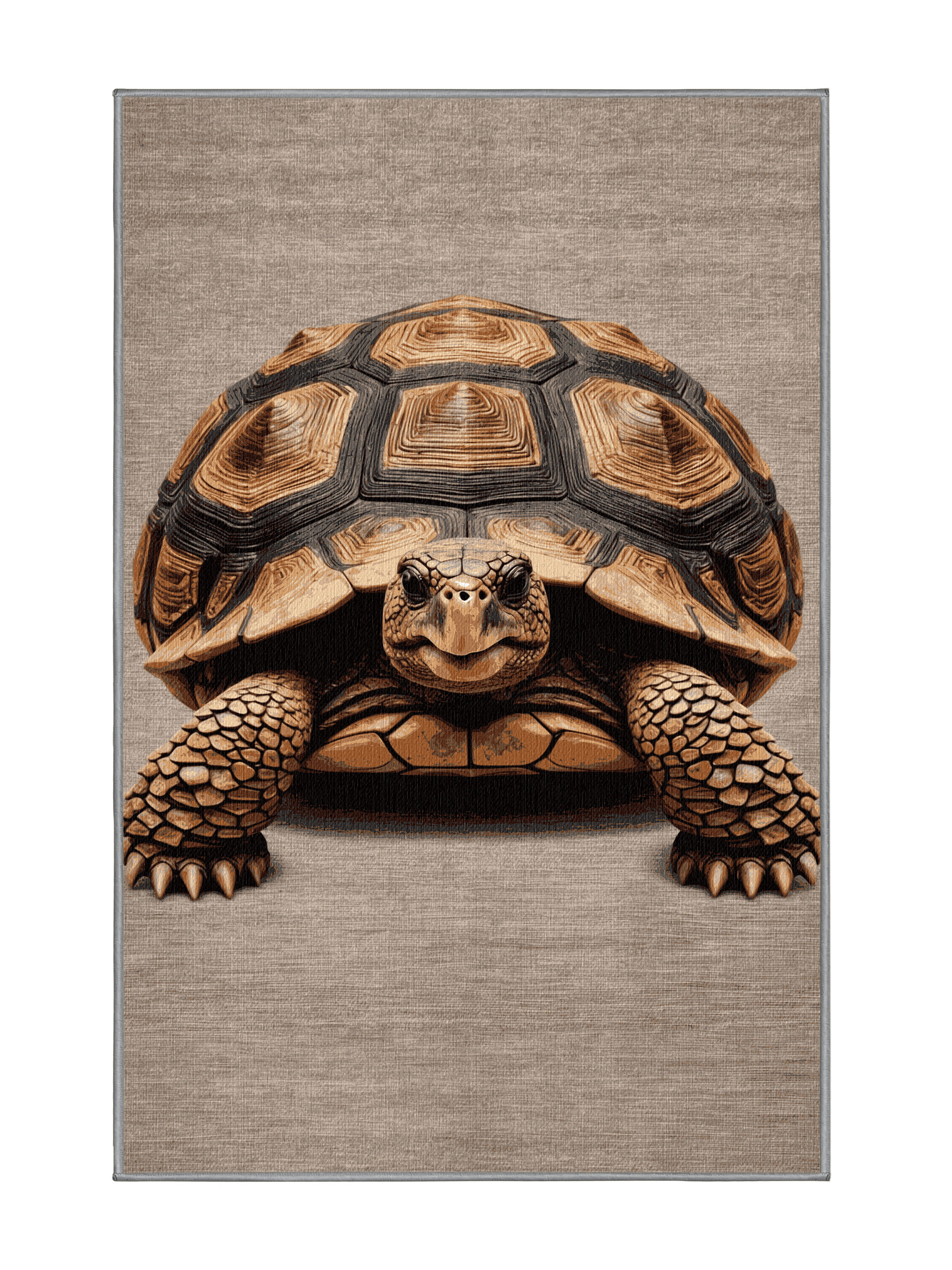 Tortoise Shell Rug Foundry Select Washable African Spurred Tortoise Wildlife Area Rug ...