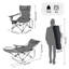 Camping Chair Lightweight Folding Fishing Chair with Retractable Footrest and Removable Headrest, Carry Bag, for Outdoor Activities-1138689429-1138689435