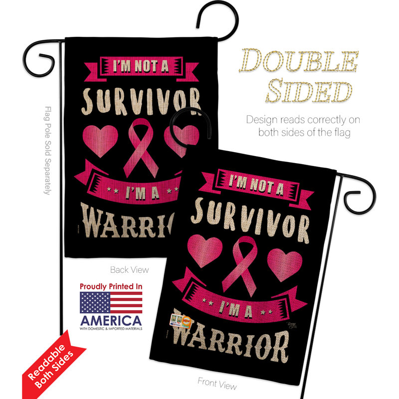 Double Sided 18.5'' H x 13'' W Polyester Flag Set, Black/White, 18.5 x 13