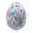 6-Inch Resin Easter Egg Figurine – Decorative Multicolor Floral Tabletop Home Décor Centerpiece
