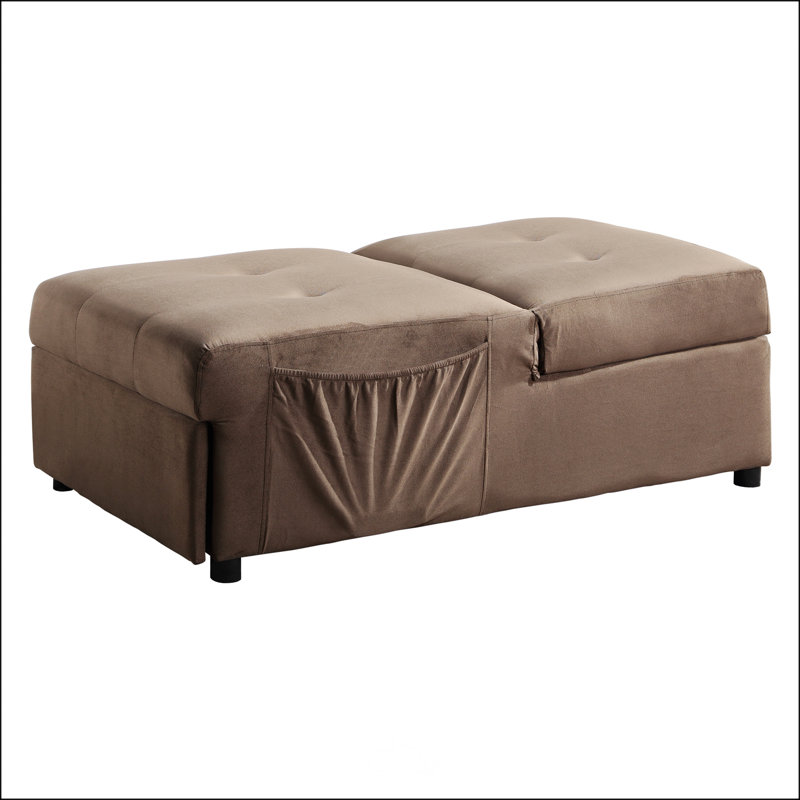 Banc de rangement à plateau relevable moderne avec lit escamotable 1pc, Brun