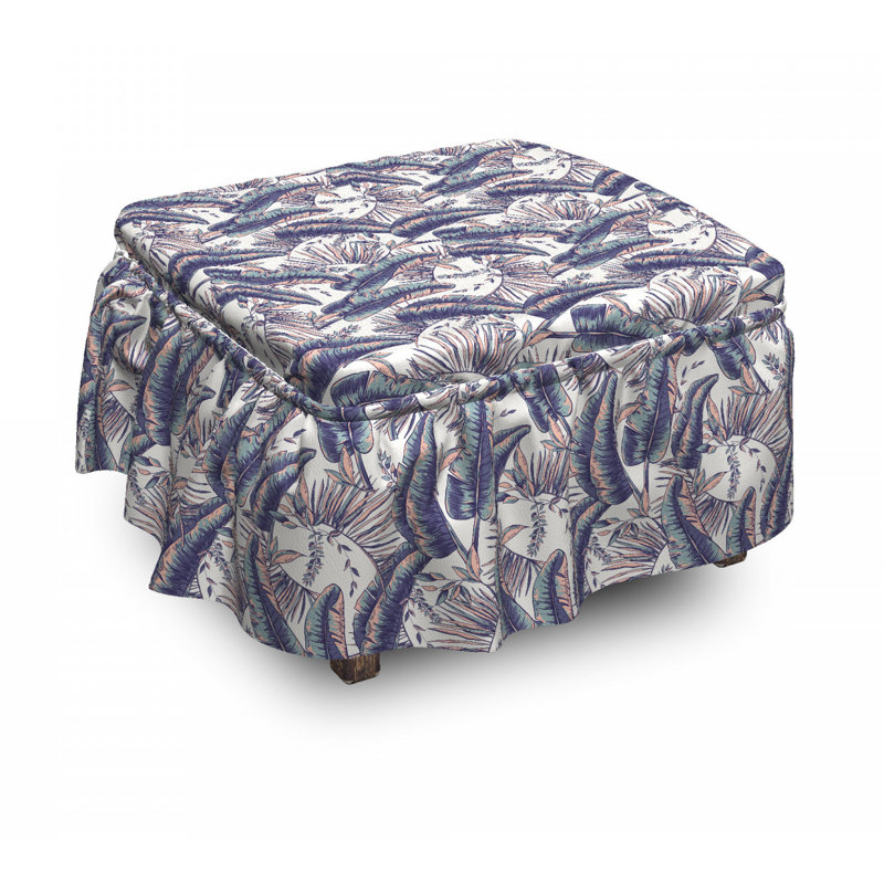 Box Cushion Ottoman Slipcover