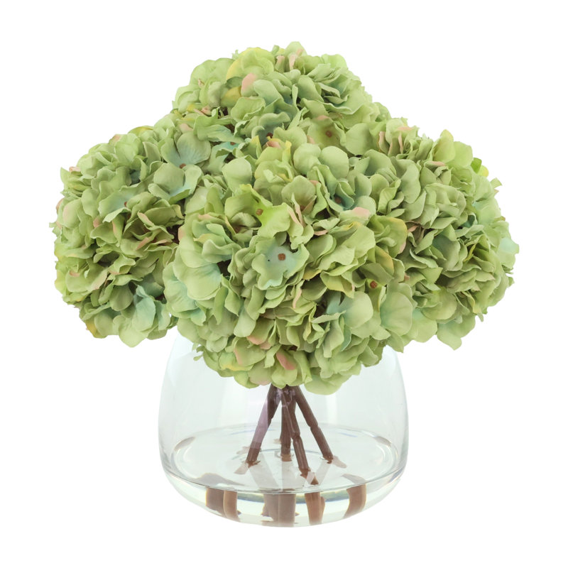 Hydrangea Bouquet In Vase, Green
