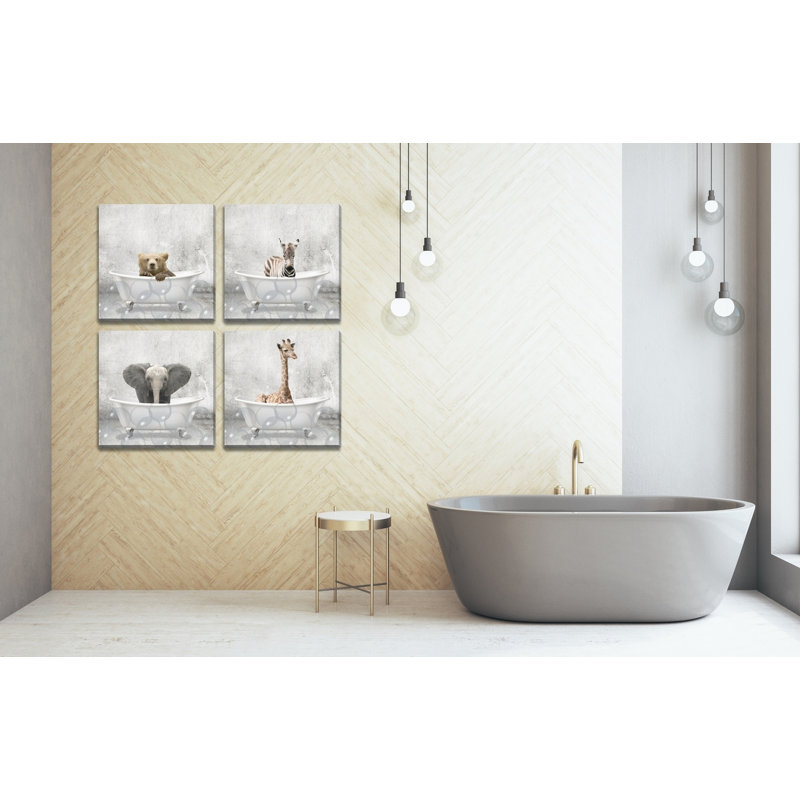 «Baby Elephant Bath», art mural