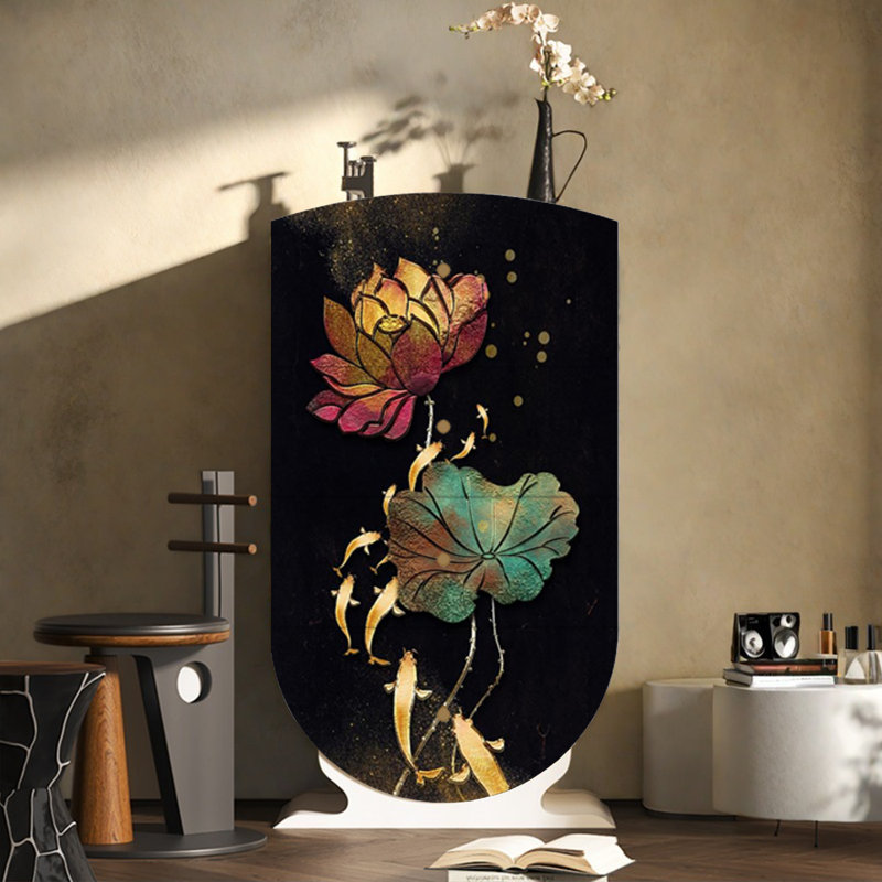 Commode d'appoint Buffet, Blanc/Noir