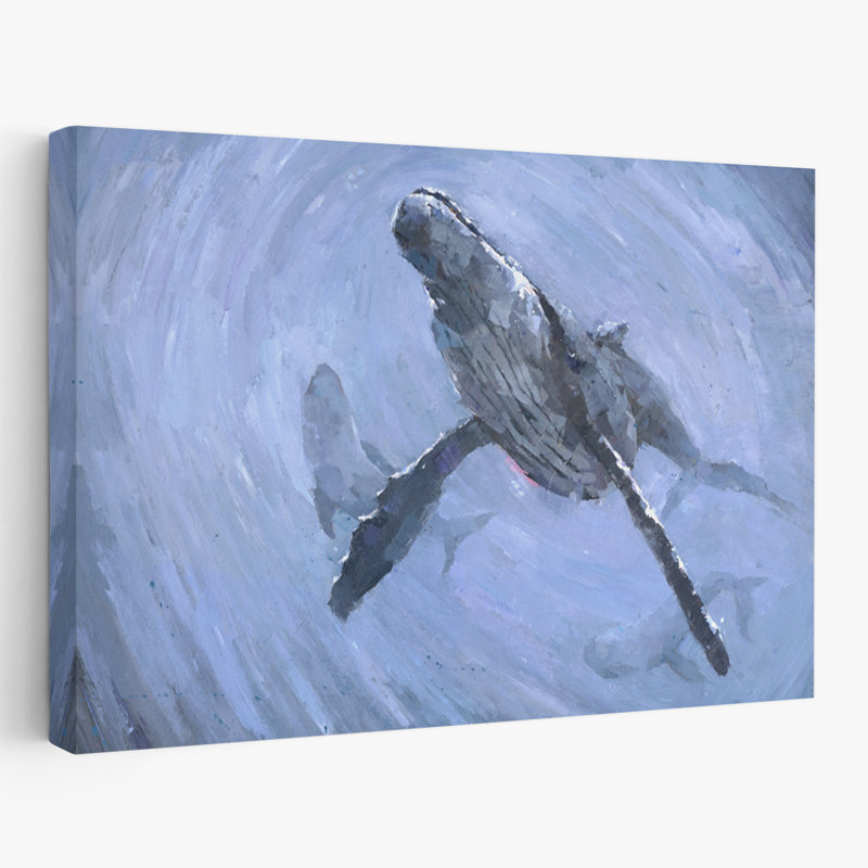 Blue Harmony - animaux côtiers, faune, baleines, H 16 po x l 24 po