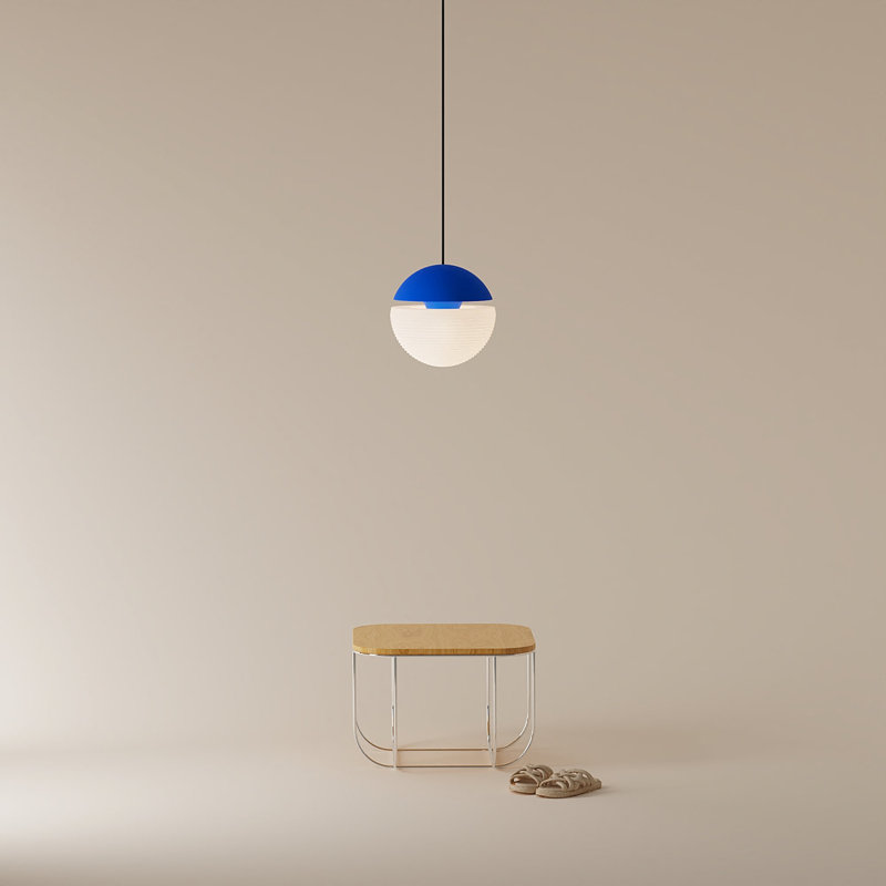Cora Pendant Light, Cobalt, White