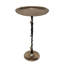 Table d'appoint de 24 pouces de hauteur en aluminium noir et or avec motif de grenade, grande table de bout, présentoir ou support à plante