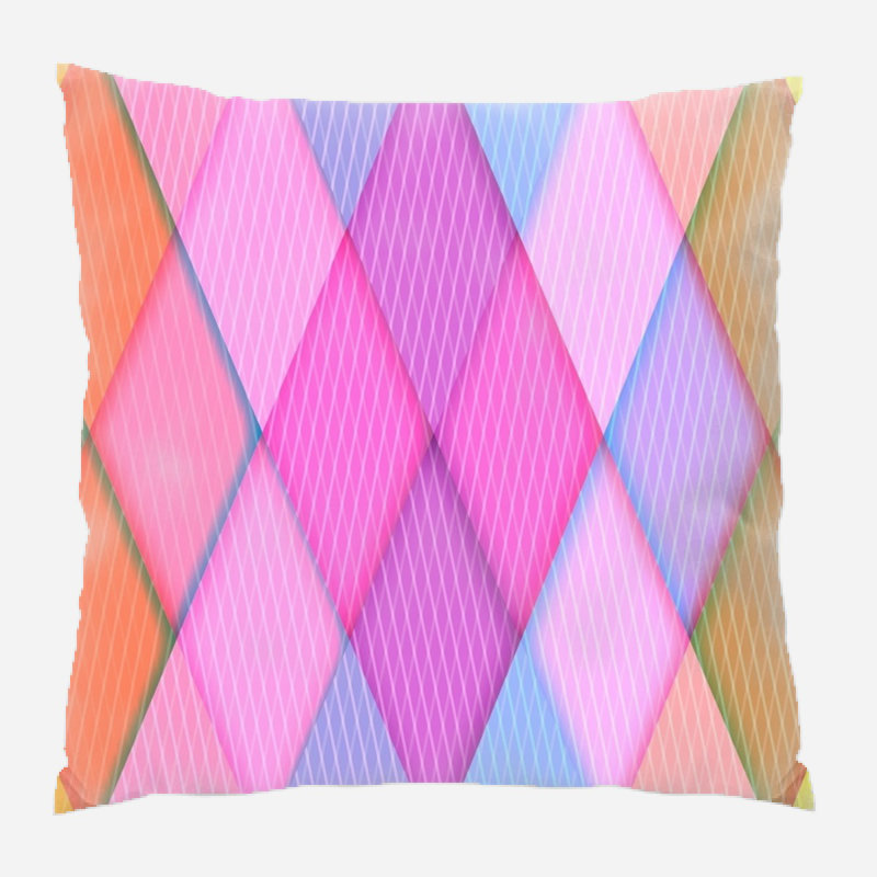 Graphic Geometric Microsuede Reversible Throw Pillow