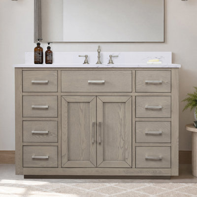 Ingalls 48'' Freestanding Single Bathroom Vanity with Engineered Stone Top