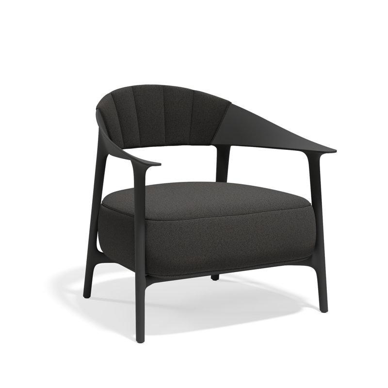 Fully Upholstered Africa Lounge Chair, Portonovo Anthracite