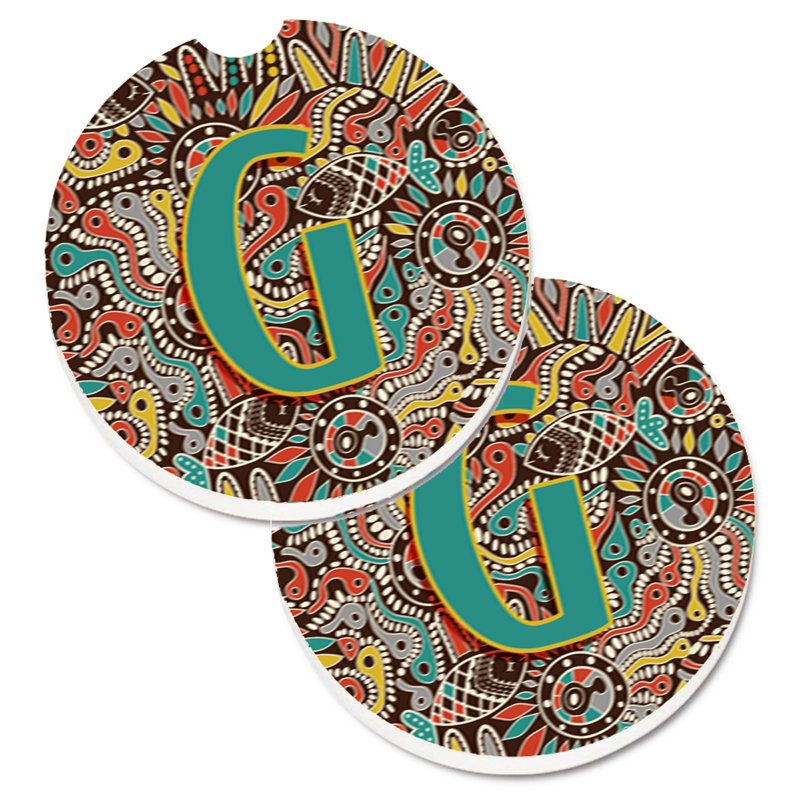 Sous-verre voiture tribal initial, G